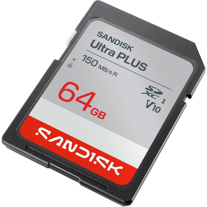 Card de memorie SANDISK SD Ultra Plus, SDXC, 64GB, 60MB/s, clasa 10 WALTI