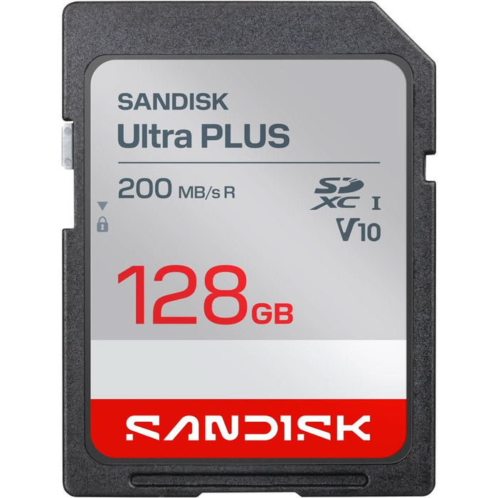 Card de memorie SANDISK SD Ultra Plus, SDXC, 128GB, 80MB/s, clasa 10 WALTI