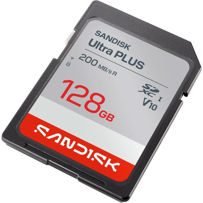 Card de memorie SANDISK SD Ultra Plus, SDXC, 128GB, 80MB/s, clasa 10 WALTI
