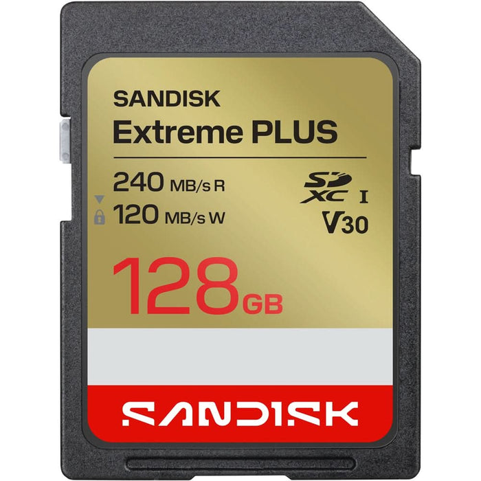 Card de memorie SANDISK Extreme Plus SD, SDXC, 128GB, 120MB/s, clasa 10 WALTI