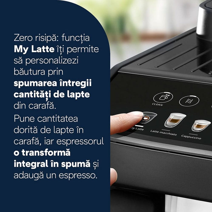 Espressor automat DELONGHI Magnifica Evo ECAM290.81.TB, 1.8l, 1450W, 15 bar, argintiu inchis-negru WALTI