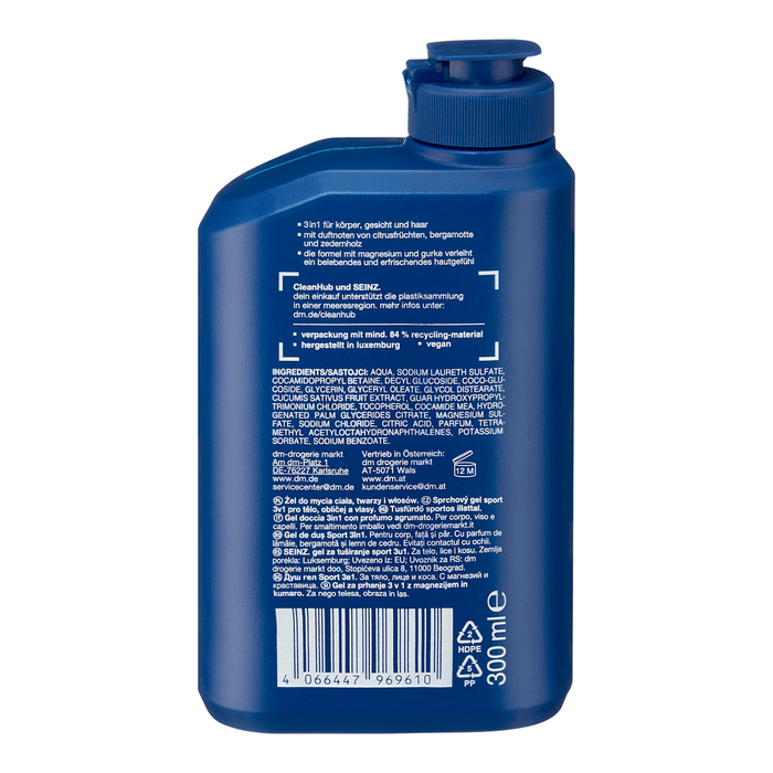 SEINZ. Gel de duș Sport bărbați, 300 ml - WALTI WALTI