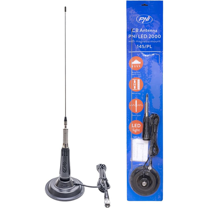 Antena CB PNI PNI-LED20-BM, lungime 90cm WALTI