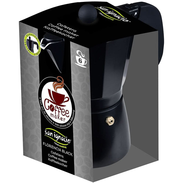Espressor aragaz SAN IGNACIO Florencia SG-3516, 6 cesti, aluminiu, negru WALTI