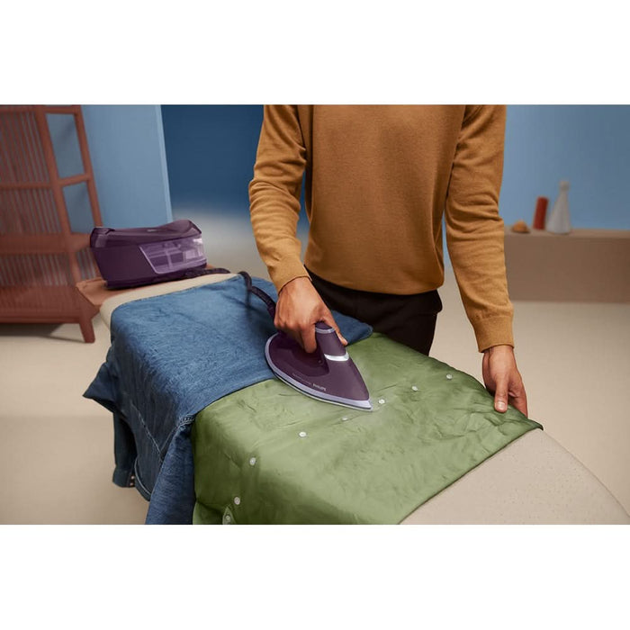 Statie de calcat PHILIPS PerfectCare Seria 6000 PSG6023/30, 2400W, 500g/min, 1.8l, talpa SteamGlide Plus, mov WALTI