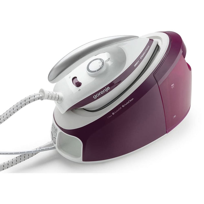 Statie de calcat GORENJE SGD2800WV, 2800W, 500g/min, 1700ml, talpa ceramica, visiniu-alb WALTI