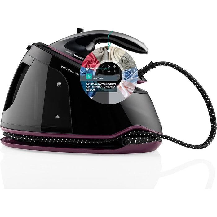 Statie de calcat GORENJE SGD3000BKV, 3000W, 480g/min, 1500ml, talpa ceramica, negru-mov WALTI