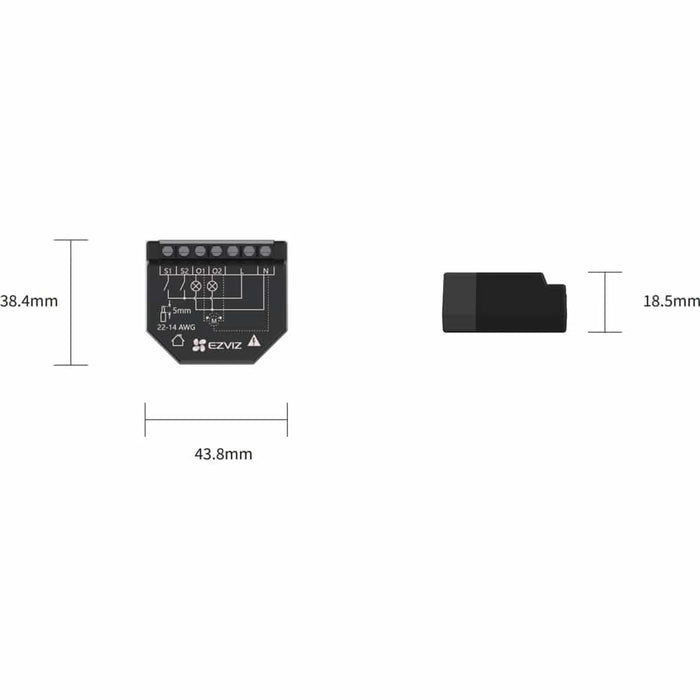 Releu smart EZVIZ T36WM, Wi-Fi, programare, automatizare, statistica, control vocal, negru WALTI
