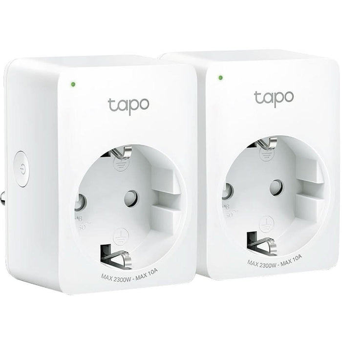 Set 2 prize inteligente TP-LINK Tapo P100, Wi-Fi, 2300W, 10A, alb WALTI