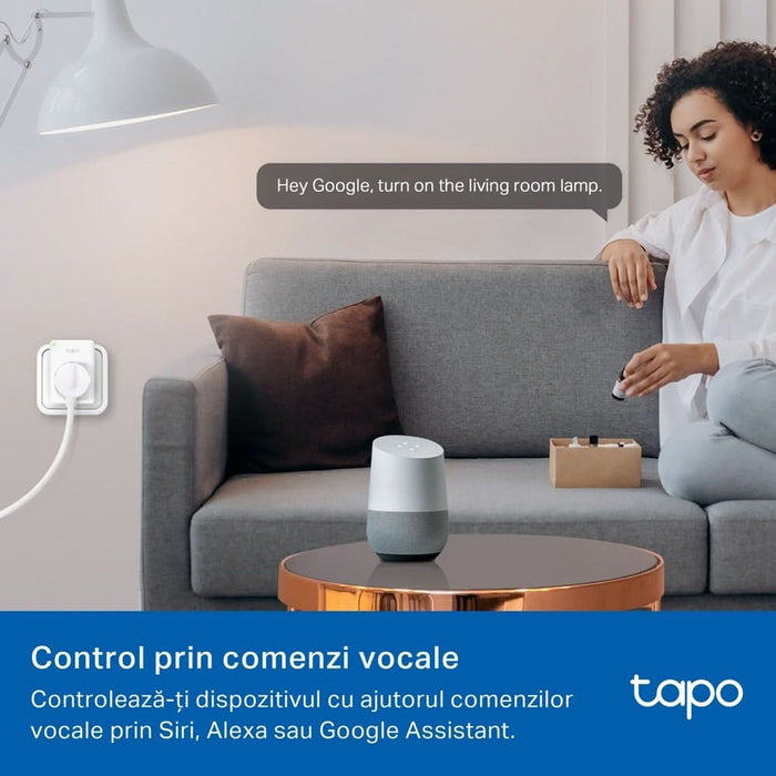 Priza inteligenta TP-LINK Mini TAPO P100M, Wi-Fi, 2300W, 10A, alb WALTI