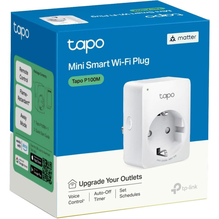 Priza inteligenta TP-LINK Mini TAPO P100M, Wi-Fi, 2300W, 10A, alb WALTI