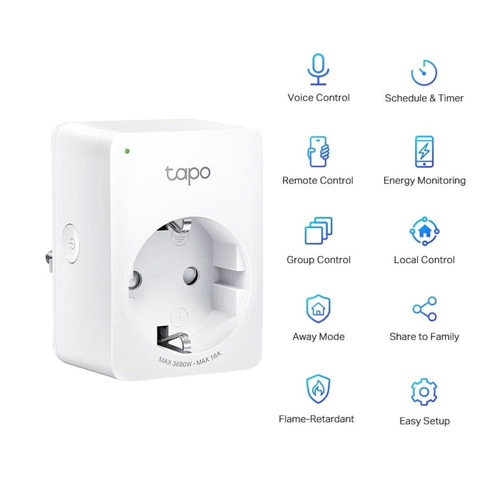 Priza inteligenta TP-LINK Tapo P110, Wi-Fi, 3680W, 16A, alb WALTI