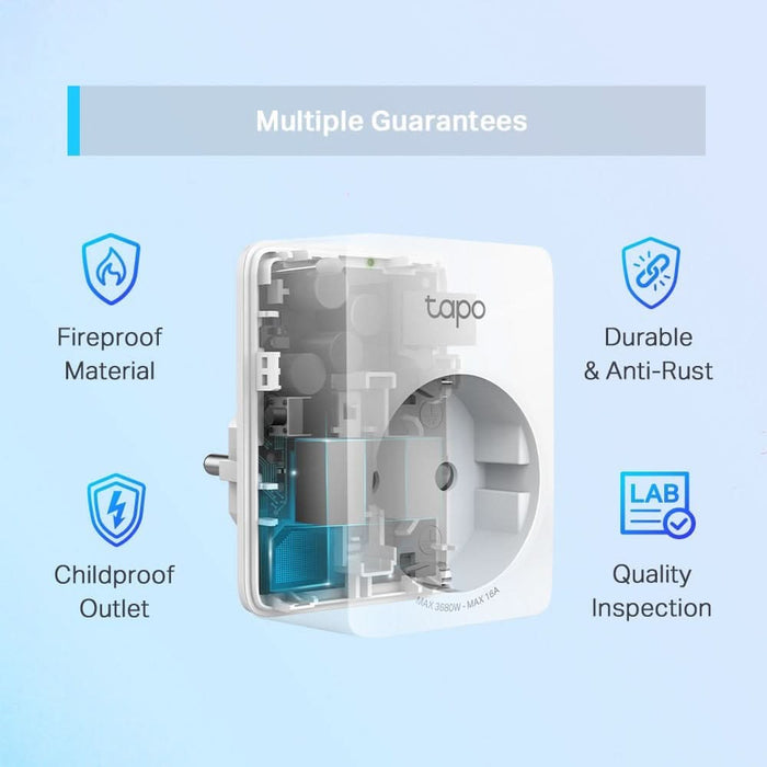 Priza inteligenta TP-LINK Tapo P110, Wi-Fi, 3680W, 16A, alb WALTI