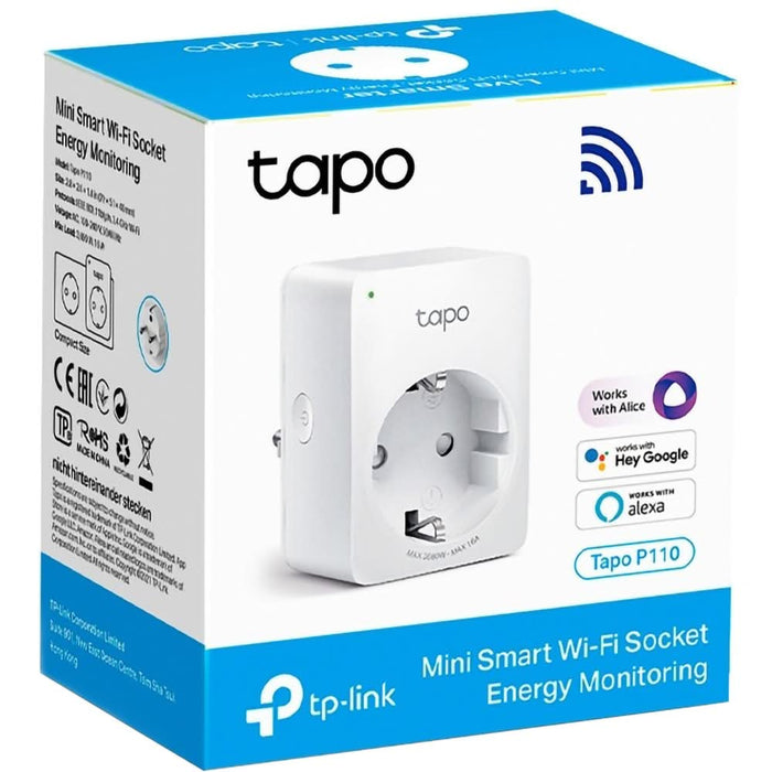 Priza inteligenta TP-LINK Tapo P110, Wi-Fi, 3680W, 16A, alb WALTI
