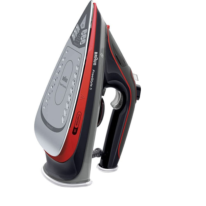 Fier de calcat BRAUN FreeStyle 5 SI5057RD, 2700W, 220g/min, 300ml, talpa SuperCeramic, rosu-negru WALTI