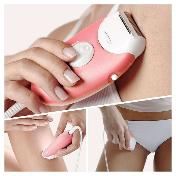 Epilator BRAUN Silk-epil 3 3-277, 20 pensete, 2 viteze, SoftLift Tips, retea, roz - WALTI WALTI