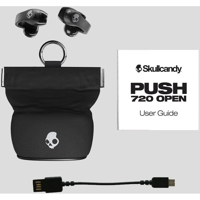 Casti SKULLCANDY Push 720, True Wireless, Bluetooth, Open-ear, Microfon, Black Silver WALTI