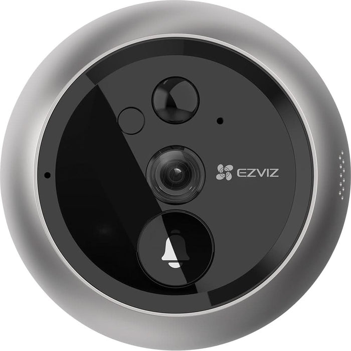 Sonerie video Wireless EZVIZ DP2C, 1080p, 4600 mAh, ecran 4,3", unghi 155, Senzor PIR/ Temperatura/Lumina, argintiu WALTI