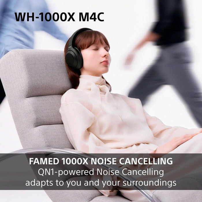 Casti SONY WH-1000XM4CB, Bluetooth, Over-ear, Microfon, Noise Cancelling, negru WALTI