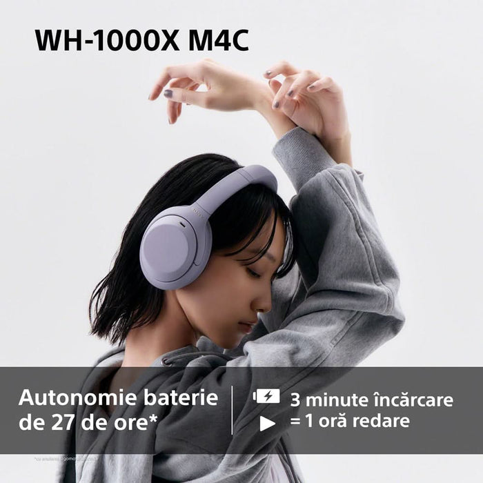 Casti SONY WH-1000XM4CB, Bluetooth, Over-ear, Microfon, Noise Cancelling, negru WALTI