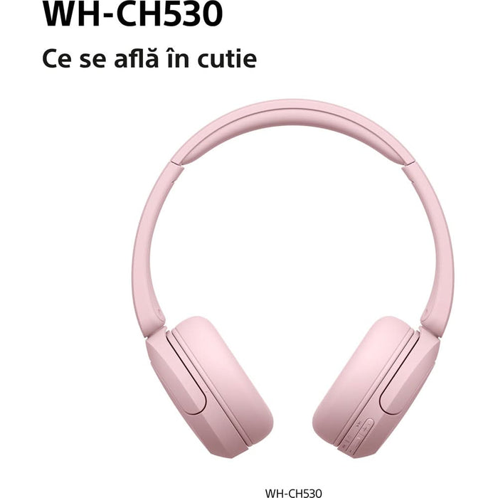 Casti SONY WH-CH530P, Bluetooth, On-Ear, Microfon, roz WALTI
