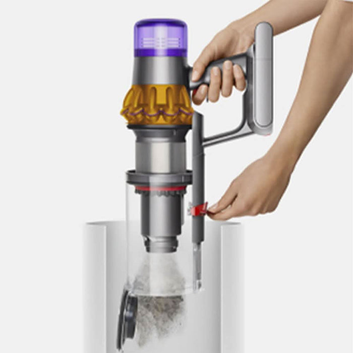 Aspirator vertical DYSON V15 Detect Absolute 49471901, 0.76l, autonomie max 60 min, Senzor Piezo, argintiu-galben WALTI