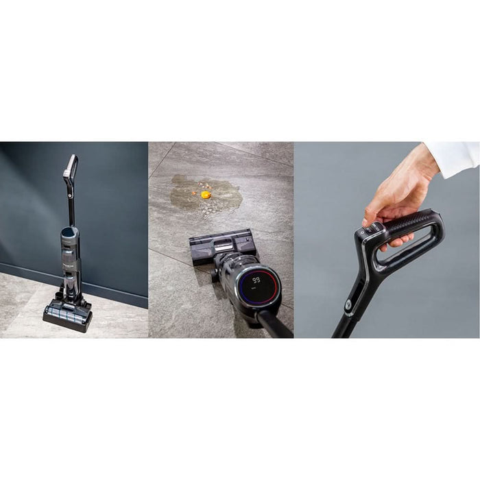 Aspirator vertical cu spalare ROWENTA X-Clean 4 GZ5035WO, 0.73l, 22V, autonomie max 50 min, functie autocuratare, negru WALTI