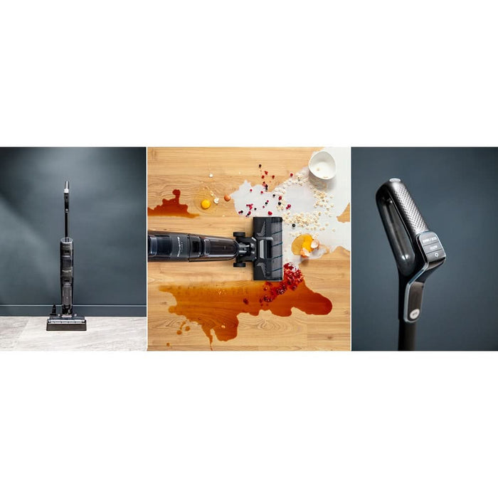 Aspirator vertical cu spalare ROWENTA X-Clean 4 GZ5035WO, 0.73l, 22V, autonomie max 50 min, functie autocuratare, negru WALTI