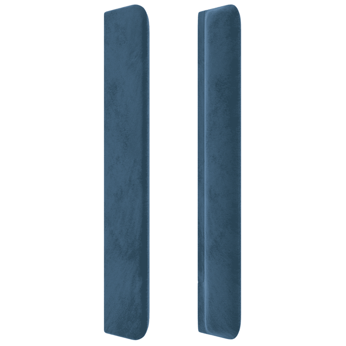 Pat box spring cu saltea, albastru închis, 180x200 cm, catifea WALTI