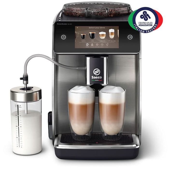 Espressor automat SAECO GranAroma Deluxe SM6685/00, 1.8l, 15 bar, 1500W, argintiu-negru - WALTI WALTI