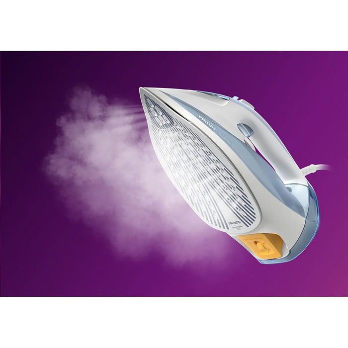 Fier de calcat PHILIPS Seria 7000 DST7011/20, 2600W, 220g/min, 300ml, talpa SteamGlide Plus, albastru deschis-gri WALTI