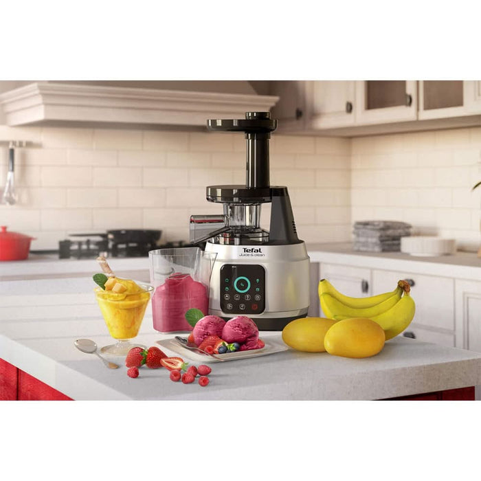 Storcator fructe si legume TEFAL ZC420E38 Juice N'Clean, 0.8l, 150W, 2 trepte viteza, negru-argintiu WALTI