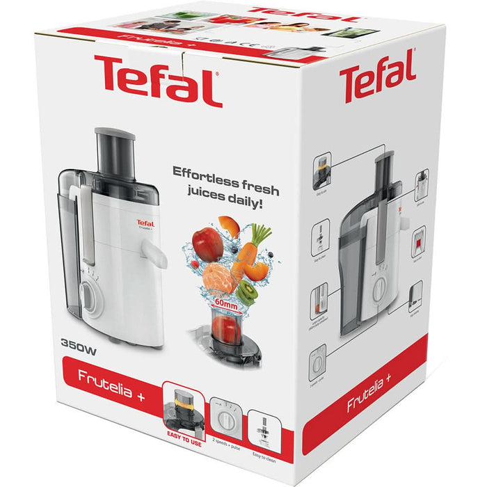 Storcator fructe si legume TEFAL Frutelia+ ZE370138, 350W, 2 trepte viteza, alb-gri WALTI