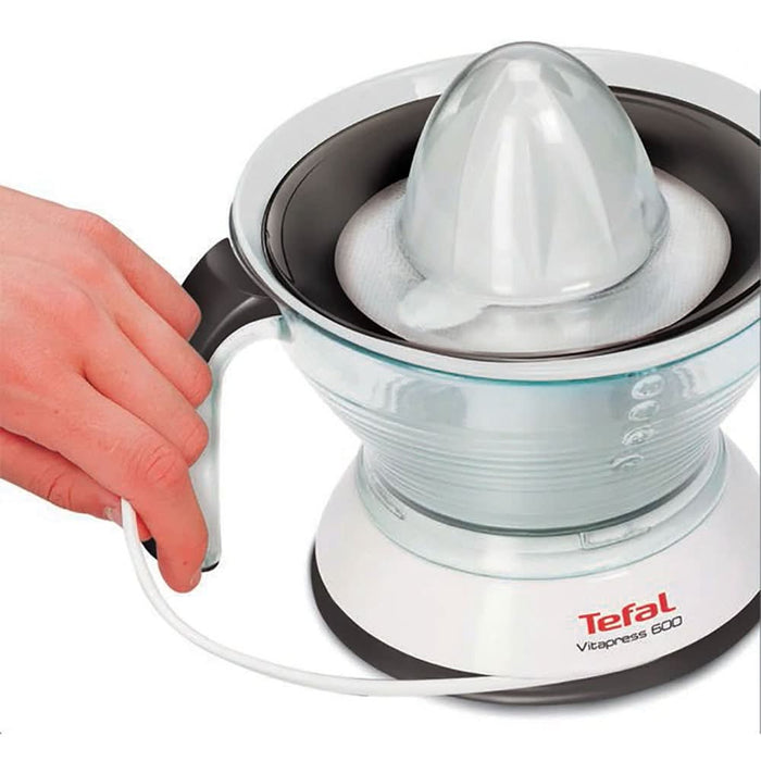 Storcator citrice TEFAL Vitapress ZP300138, 0.6l, 25W, 1 treapta viteza, alb-negru WALTI