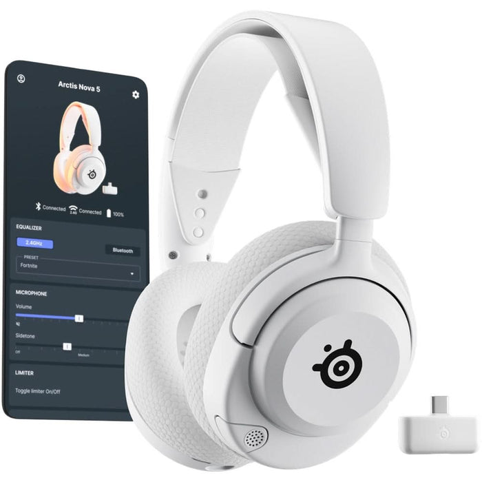 Casti Gaming Wireless STEELSERIES Arctis Nova 5, Spatial Audio, multiplatforma, alb WALTI