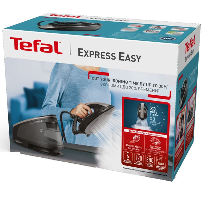 Statie de calcat TEFAL Express Easy SV6140E0, 2200W, 380g/min, 1.7l, talpa ceramica, negru-gri WALTI