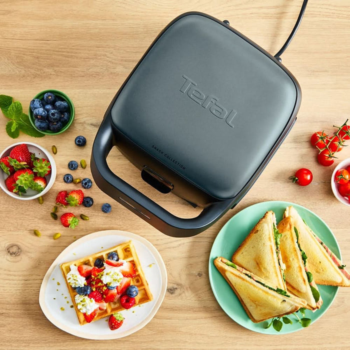 Sandwich maker TEFAL Snack Collection SW862BF0, 700W, albastru inchis-negru WALTI