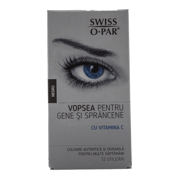 SWISS O PAR Vopsea profesională pentru gene și sprâncene negru, 1 buc WALTI