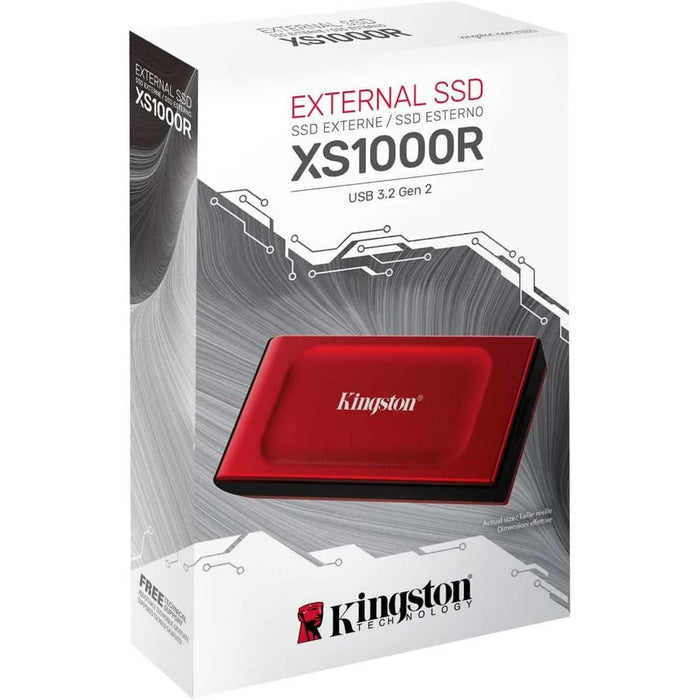 SSD extern KINGSTON XS1000R, 1TB, USB 3.2 Gen 2 Type-C, rosu WALTI