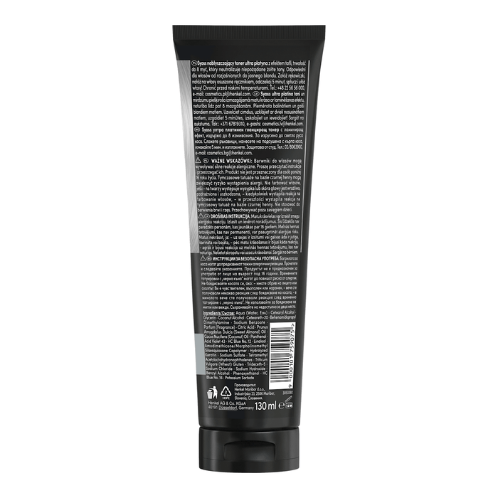 syoss Color Glaze cu efect de laminare Ultra Platinium, 130 ml WALTI