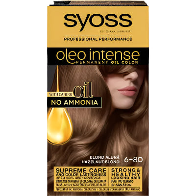syoss Oleo Intense Vopsea de Par Nuanta 6-80 Blond Aluna 115 ml - WALTI WALTI