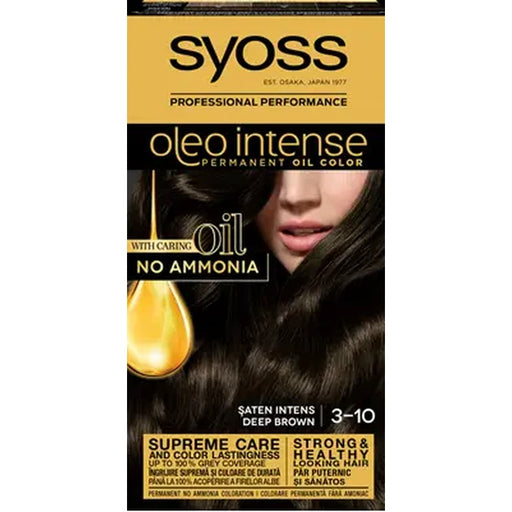 syoss Oleo Intense Vopsea de Par Nuanta 3-10 Saten Inchis 115 ml - WALTI WALTI
