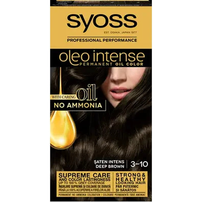 syoss Oleo Intense Vopsea de Par Nuanta 3-10 Saten Inchis 115 ml - WALTI WALTI