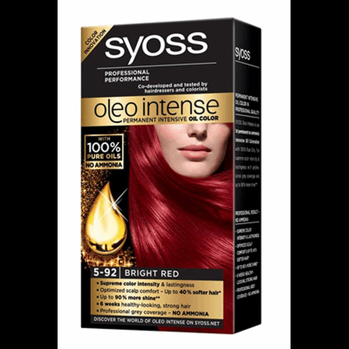 syoss Oleo Intense Vopsea de Par Nuanta 5-92 Rosu Stralucitor 100 ml - WALTI WALTI