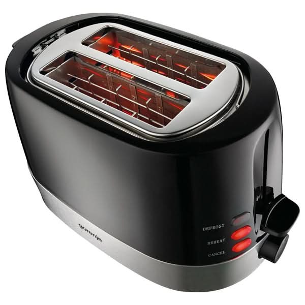 Prajitor de paine GORENJE T850BK, 2 felii, 850W, negru-argintiu WALTI