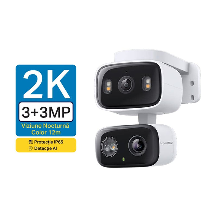 Camera IP Wireless Duala Tapo C246D, 6MP, IR, Night Vision, alb WALTI