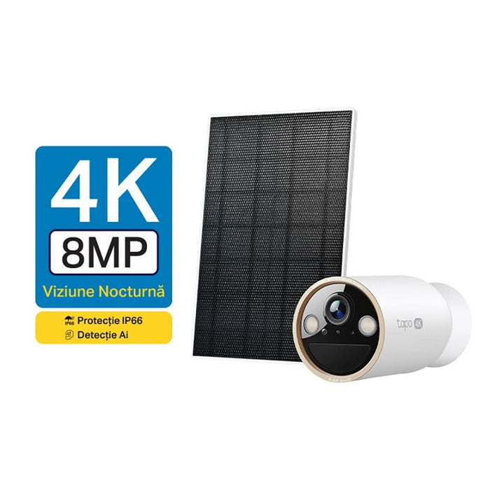 Kit camera IP Wireless exterior TP-LINK Tapo C460, 8MP, 2160 p, IP65, IR, Night Vision, alb WALTI