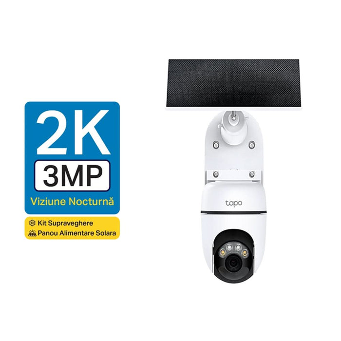 Kit camera IP Wireless exterior TP-LINK Tapo C610, 3MP, 1296p, IP65, IR, Night Vision, alb WALTI
