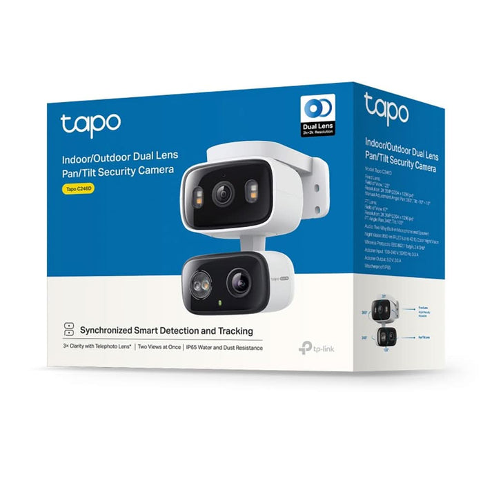 Camera IP Wireless Duala Tapo C246D, 6MP, IR, Night Vision, alb WALTI