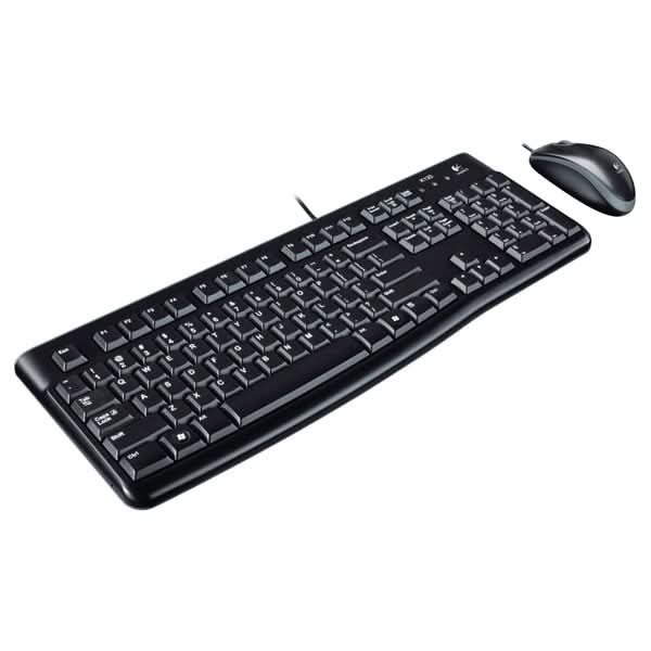 Kit tastatura si mouse cu fir LOGITECH MK120, USB, Layout US INT, negru WALTI